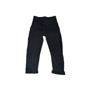 Lululemon Fresh In Mesh Crop Women's 6 Black 19" Full On Luxtreme Mesh Mid Rise